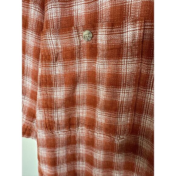 Duluth Trading Co Mens 2XL XXL Red Plaid Button Up Short Sleeve Cotton Utility - Picture 4 of 8